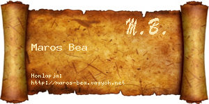 Maros Bea névjegykártya